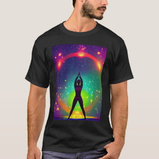 T-shirt Yoga Girl Female Sun Salutation Meditation Chakra 