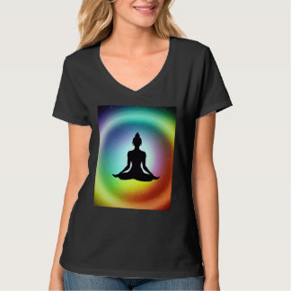 T-shirt Yoga Girl Female Sun Salutation Meditation Chakra