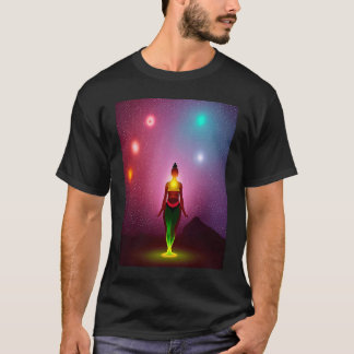 T-shirt Yoga Girl Female Sun Salutation Meditation Chakra 