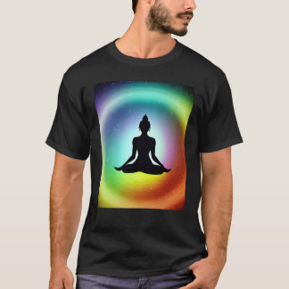 T-shirt Yoga Girl Female Sun Salutation Meditation Chakra