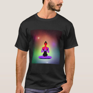 T-shirt Yoga Girl Female Sun Salutation Meditation Chakra