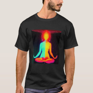 T-shirt Yoga Girl Female Sun Salutation Meditation Chakra