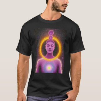 T-shirt Yoga Girl Femme Sun Salutation Méditation Chakra