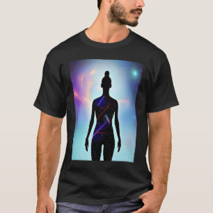 T-shirt Yoga Girl Femme Sun Salutation Méditation Chakra