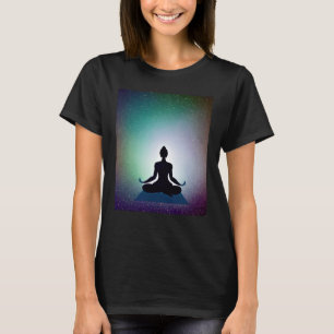 T-shirt Yoga Girl Femme Sun Salutation Méditation Chakra