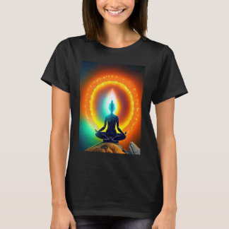 T-shirt Yoga Girl Femme Sun Salutation Méditation Chakra