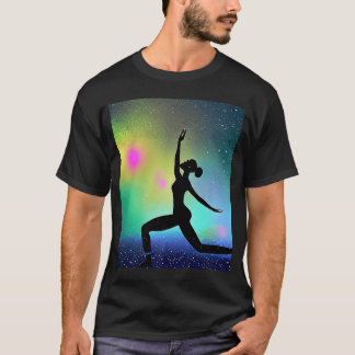 T-shirt Yoga Girl Femme Sun Salutation Méditation Chakra