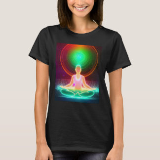 T-shirt Yoga Girl Femme Sun Salutation Méditation Chakra