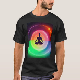 T-shirt Yoga Girl Femme Sun Salutation Méditation Chakra