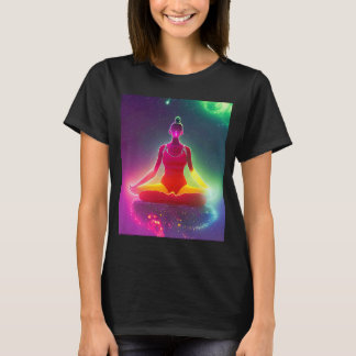 T-shirt Yoga Girl Femme Sun Salutation Méditation Chakra
