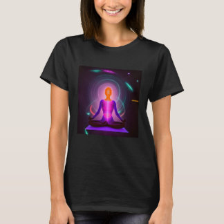 T-shirt Yoga Girl Femme Sun Salutation Méditation Chakra