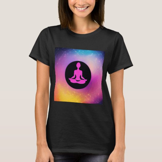 T-shirt Yoga Girl Femme Sun Salutation Méditation Chakra (Devant)