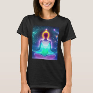 T-shirt Yoga Girl Femme Sun Salutation Méditation Chakra