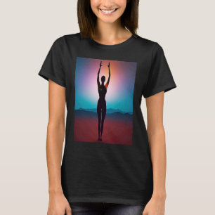 T-shirt Yoga Girl Femme Sun Salutation Méditation Chakra