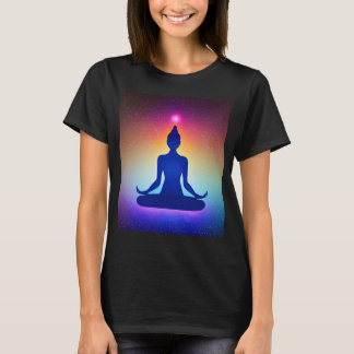 T-shirt Yoga Girl Femme Sun Salutation Méditation Chakra