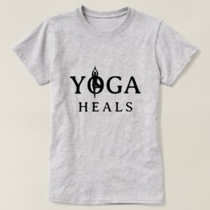 T-shirt Yoga guérit tee - shirt avec silhouette de pose