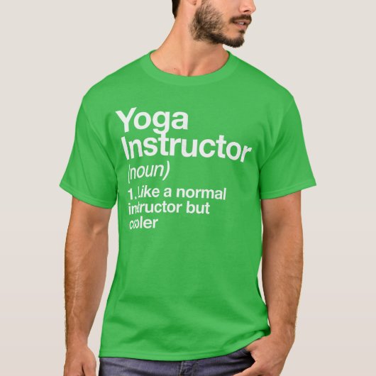 T-shirt Yoga Instructor Funny Definition Gymrainer Coach S (Devant)