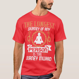 T-shirt Yoga Le Plus Long Voyage Est Le Voyage Vers L'Inté