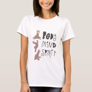T-shirt Yoga Llamas