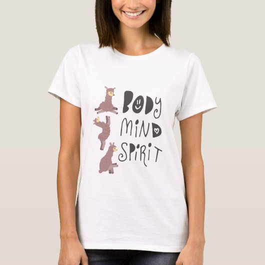 T-shirt Yoga Llamas (Devant)