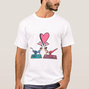 T-shirt "Yoga Love" "Pose Partenaire" "Coeur au Coeur"