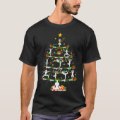 T-shirt Yoga Lover Xmas Lighting Yoga Christmas Tree (Devant)