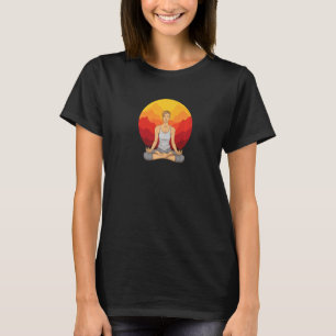 T-shirt yoga mat position détente relaxation yogas inhale