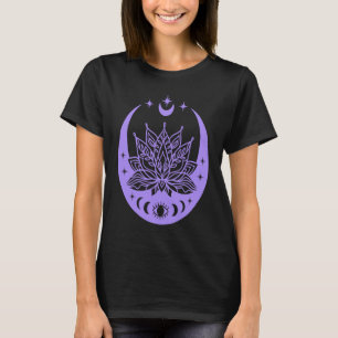 T-shirt Yoga Méditation Reiki Troisième Œil Lune et Lotus