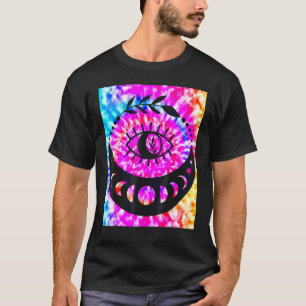 T-shirt Yoga Namaste Lune Tie Die Bouddha Oeil