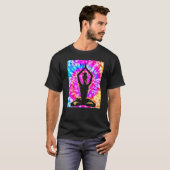 T-shirt Yoga Namaste Moon Cravate Die Buddha Pose (Devant entier)