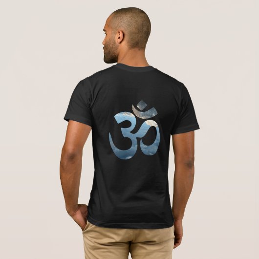 T-shirt Yoga Om Mantra Mens Bella Canvas Back Imprimer (Dos entier)