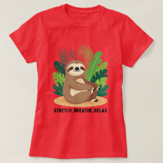 T-Shirt Yoga Paresseux – Drôle Doux Animal De Médi