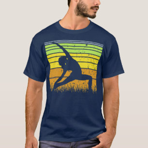 T-shirt Yoga Pose Retro Sunset Vintage 22