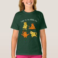 Yoga Poses Cat Tee, Cool Yoga Humour Chat