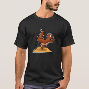 T-shirt Yoga Poses de loutre de poisson Sport Gymnastique