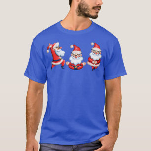 T-shirt Yoga Poses Yogi Noël Père Noël Fêtes d'hiver