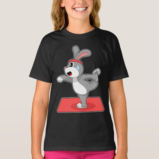 T-shirt Yoga Rabbit Fitness Gymnastique (Devant)