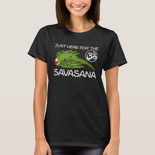 T-shirt Yoga Savasana Parrot rouge mexicain à tête rouge A (Devant)