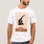 T-shirt Yoga studio pose or lune moderne zen abstrait (Devant)