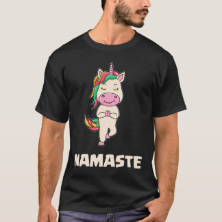 T-shirt Yoga Unicorn Gymnasitique Namaste Méditation