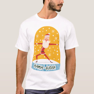 T-shirt Yogi amusant Yoga Père Noël Nama Sleigh Globe D