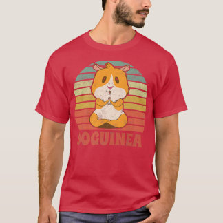 T-shirt Yoguinea Cute Guinée Pig Rodent Pet Yoga Méditerra