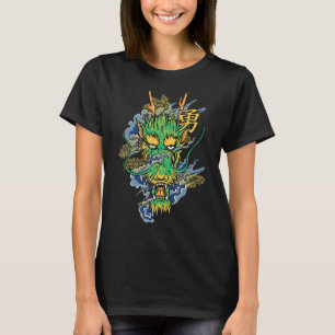 T-shirt Yokai puissant esprit de dragon vert