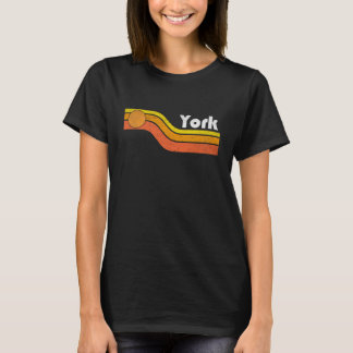 T-shirt York - Vintage Men Women 70s 80s Graphic Cool Retr