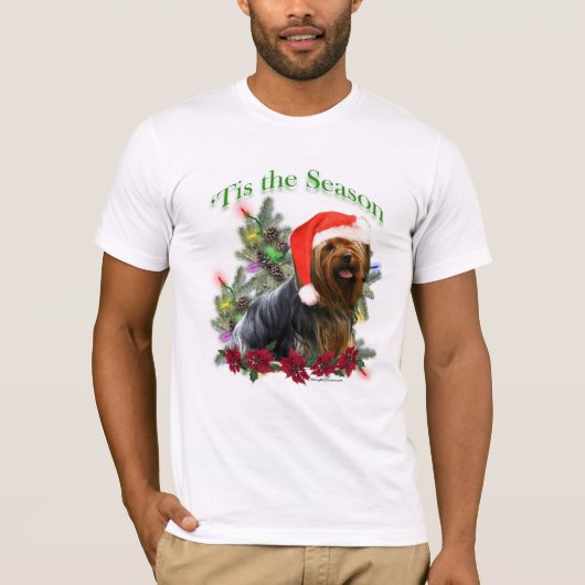 T-shirt Yorkie 'C'est la saison (Devant)
