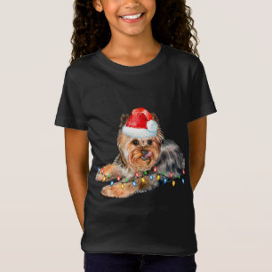 T-Shirt Yorkie Christmas Light Chien Chien Chien Chien Chi