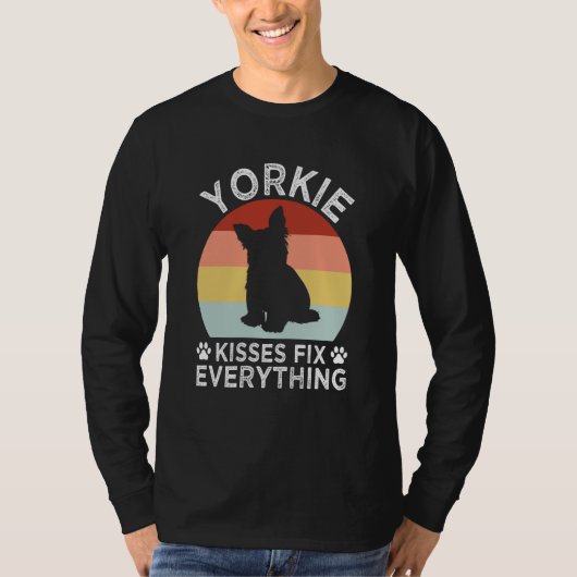 T-shirt Yorkie Kisses Fix Everything Yorkshire Terrier Hum (Devant)