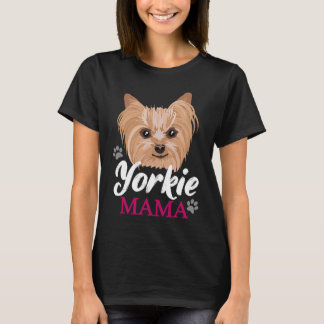 T-shirt Yorkie Mama Maman Mère Cute Yorkshire Terrier Chie