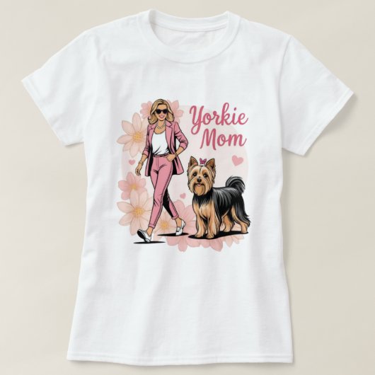 T-shirt Yorkie mom (Design devant)