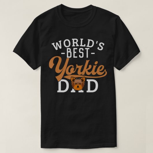 T-shirt Yorkie Papa Funny Yorkshire Terrier Chien Mondes B (Design devant)